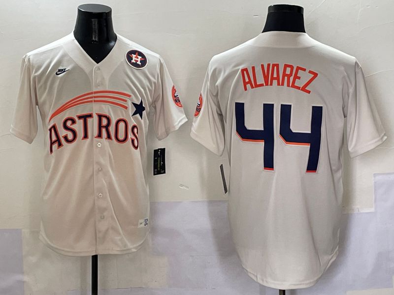Men Houston Astros #44 Alvarez Cream Five generations Joint Name 2025 Nike MLB Jersey style 10->houston astros->MLB Jersey